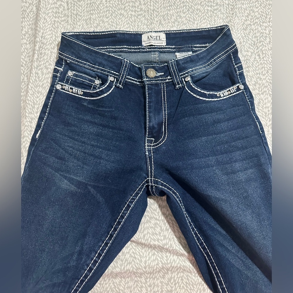 Y2K Angel Women's Dark Blue Vintage Jeans - Picture 3 of 5